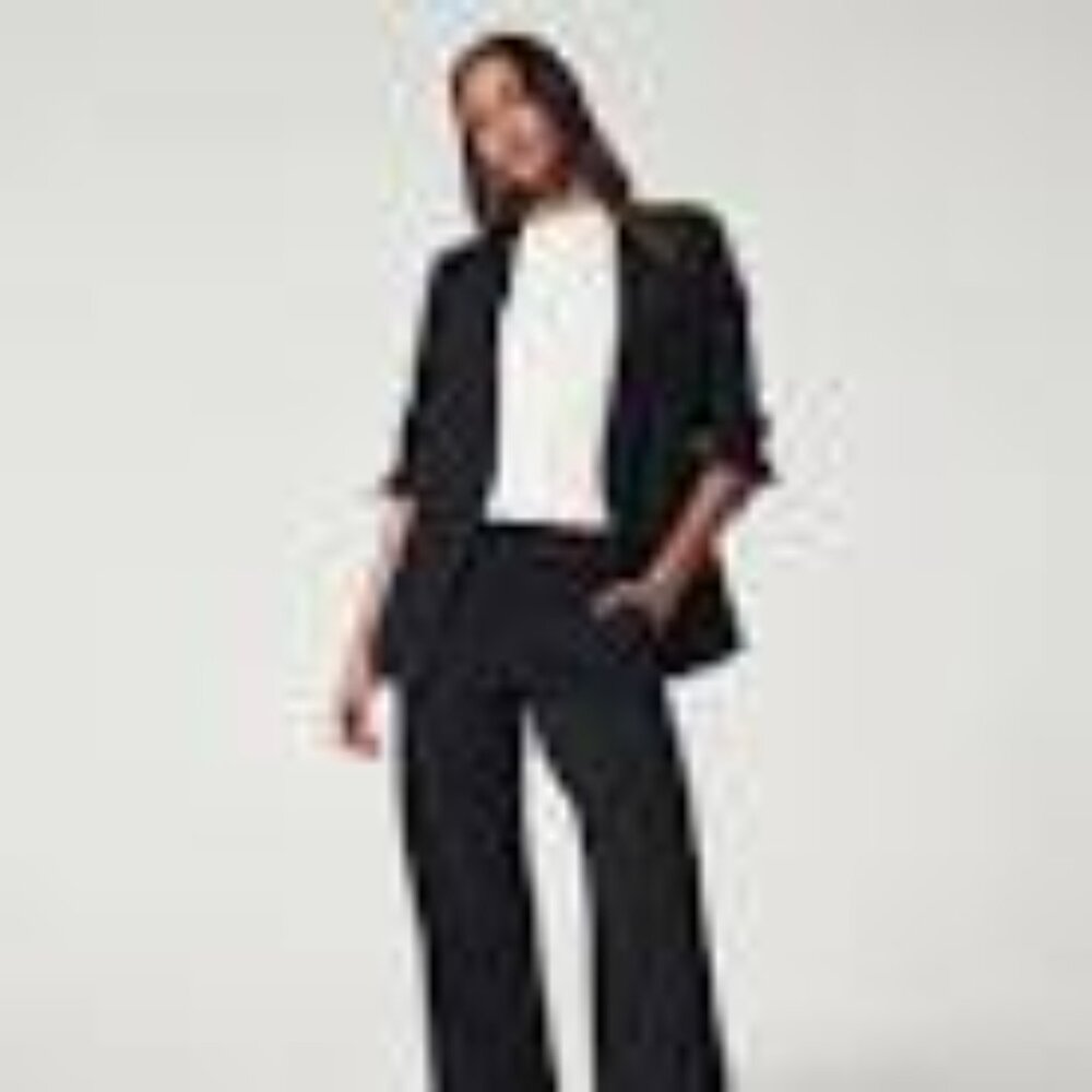 NWT SPANX PERFECT COLLARLESS BLAZER Black xs
